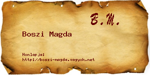 Boszi Magda névjegykártya